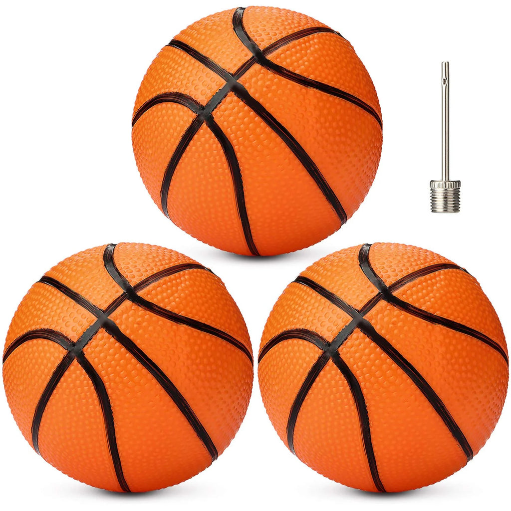 3 Packs 4.7 Inch Mini Inflatable Plastic Basketballs Toy N447424