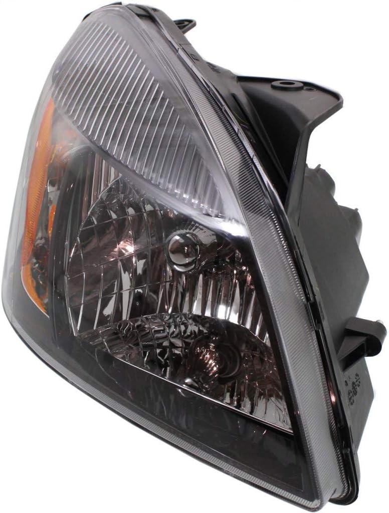 Headlight Assembly Passenger Side with Bulbs Black Housing U86777