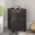 2-Drawer Vertical Filing Cabinet Dark Gray Hickory F155924