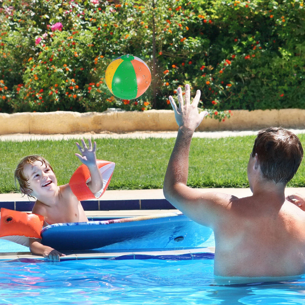 12 Pcs Inflatable Beach Balls Pool Toys M314852