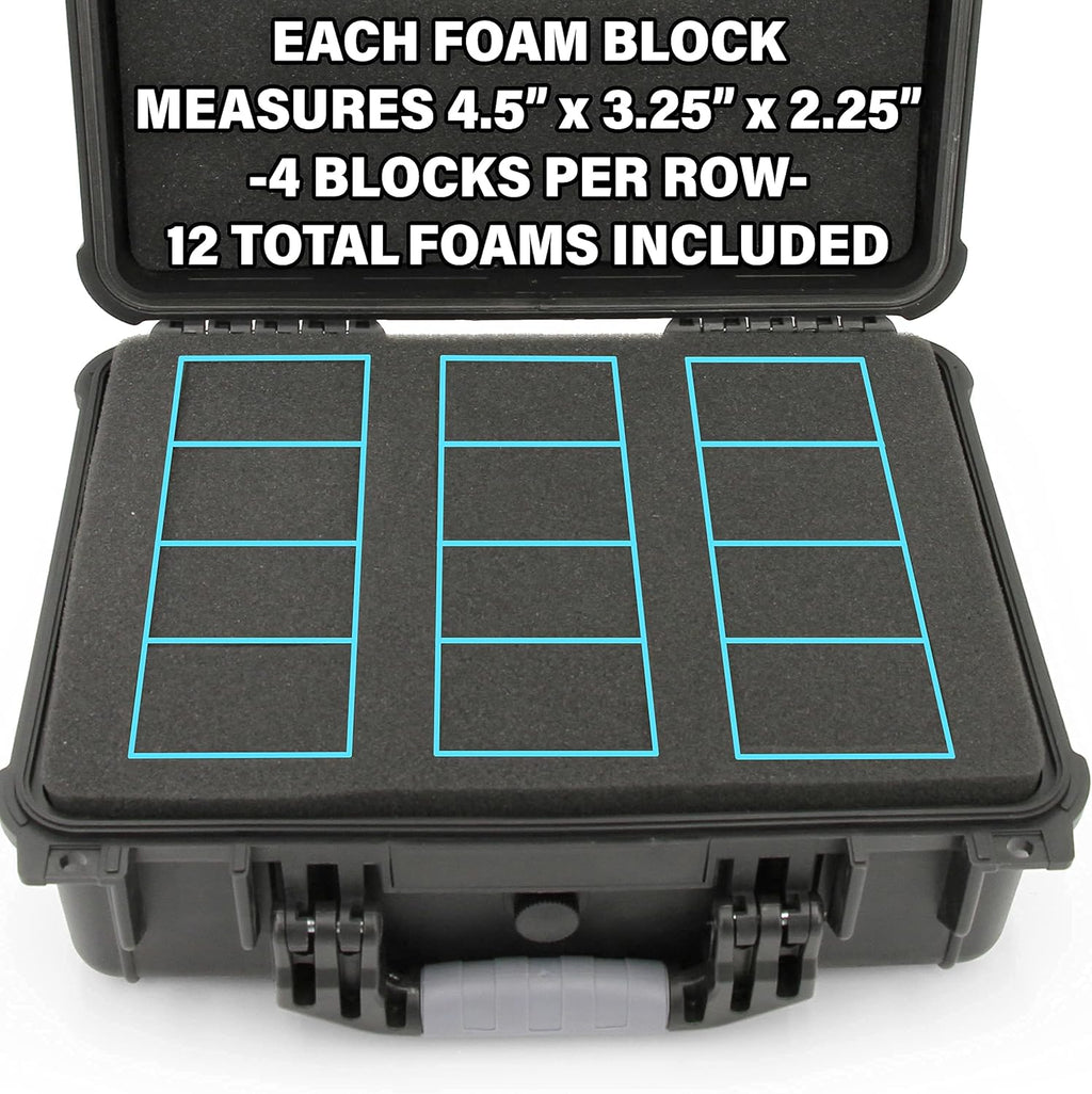 Graded Card Case with Three Custom Card Carrying Case Impact Absorbing Foam Slots Z360