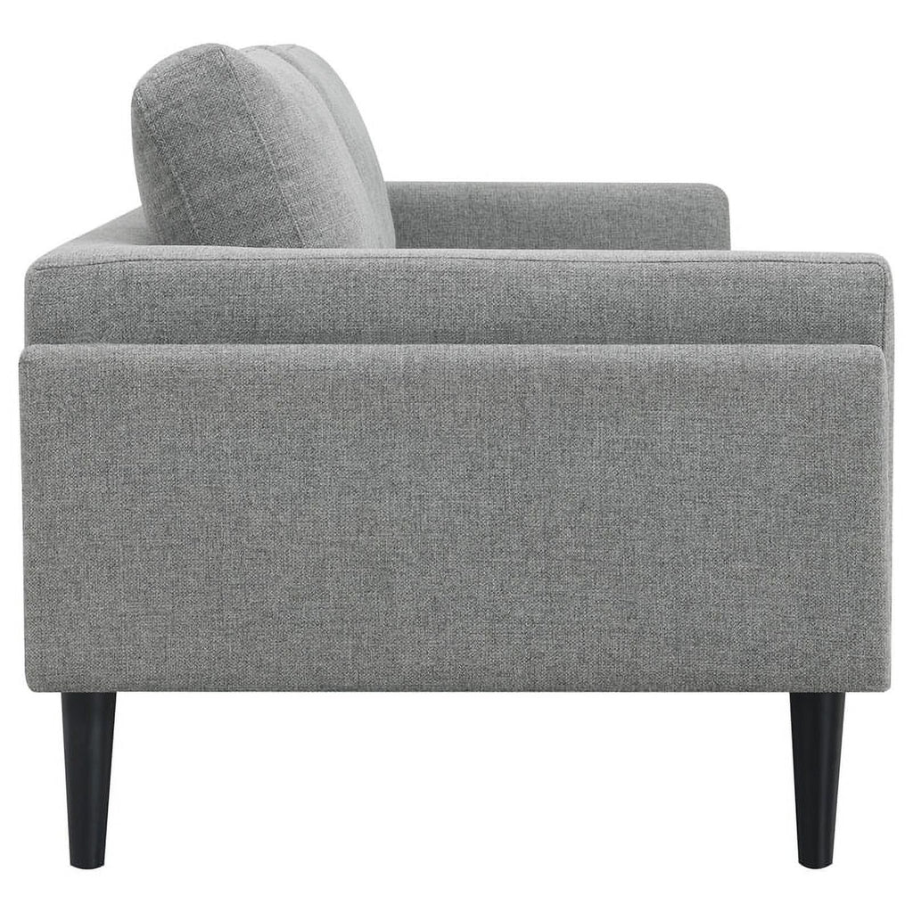 Modern Fabric Upholstered Track Arms Sofa in Gray X841744