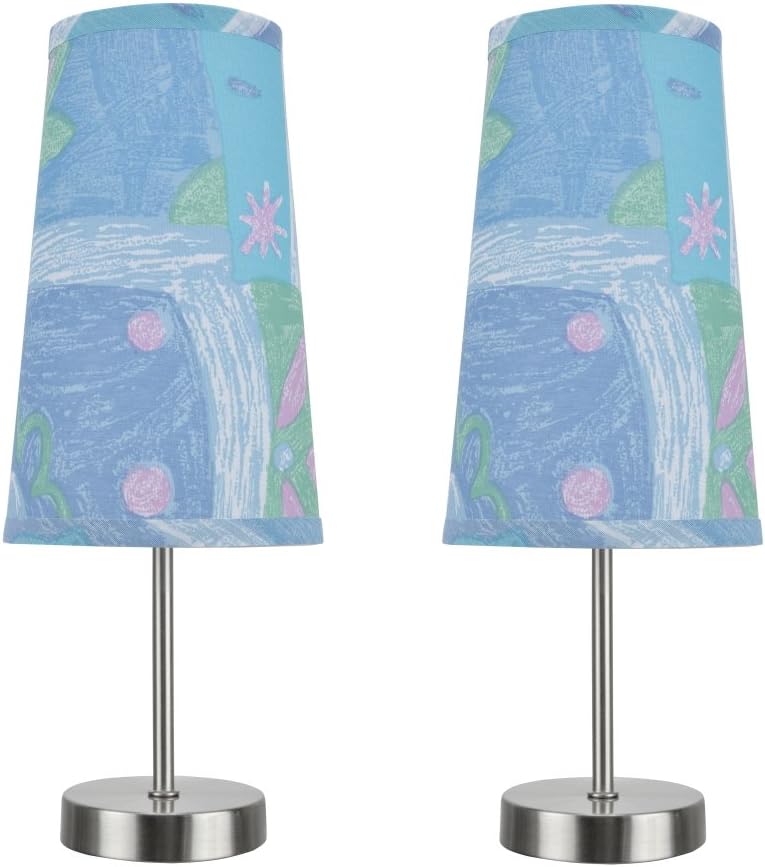 Satin Nickel Candlestick Table Lamp, 2-Pack, 14 1/4 High I333