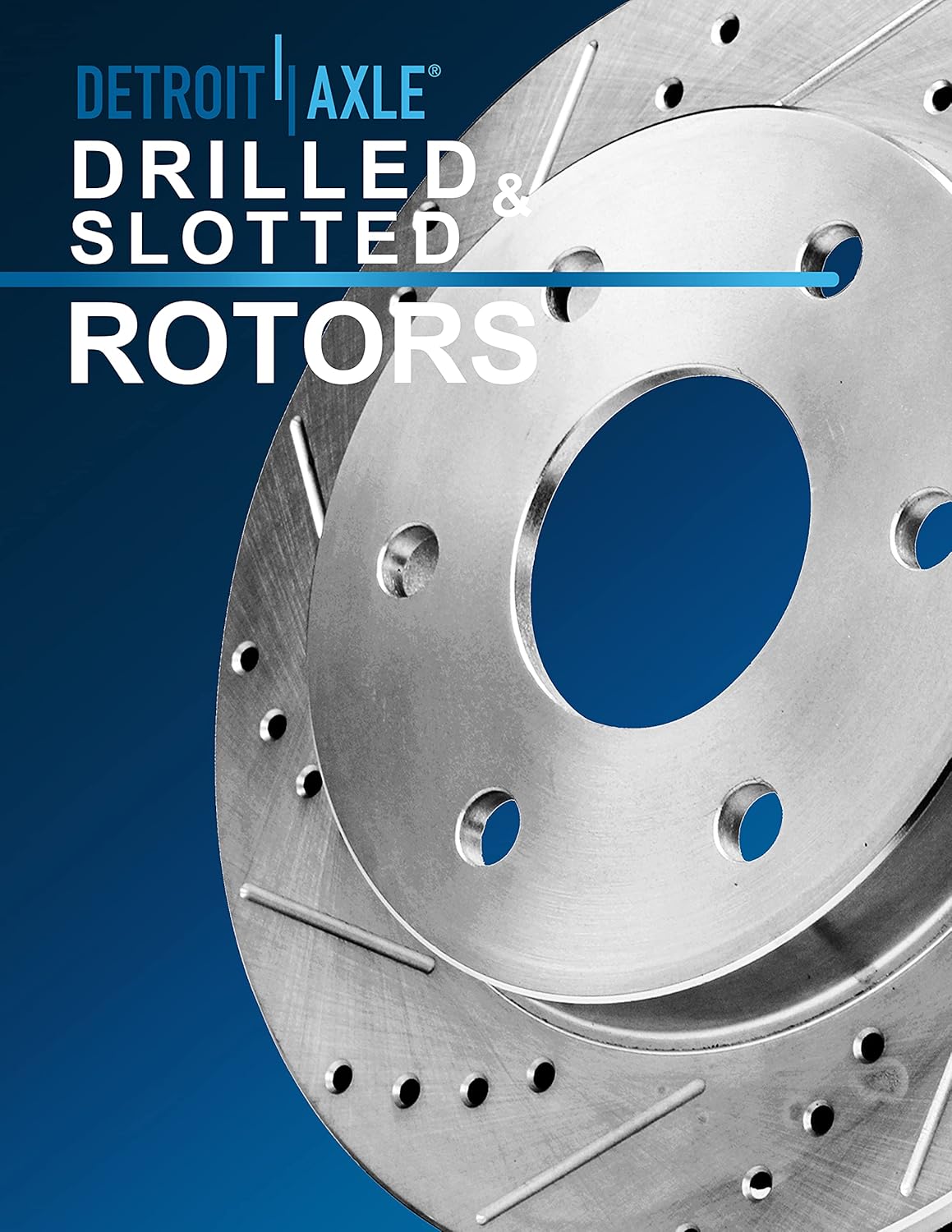 Front & Rear Drilled & Slotted Rotors with Ceramic Pads Brake Kit D72728