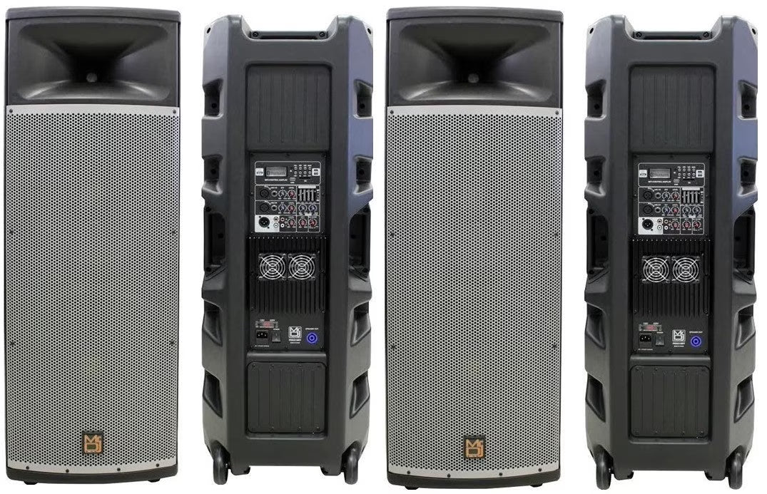 Dual 15” 3-Way Full-Range Powered DJ PA Loudspeaker G96278