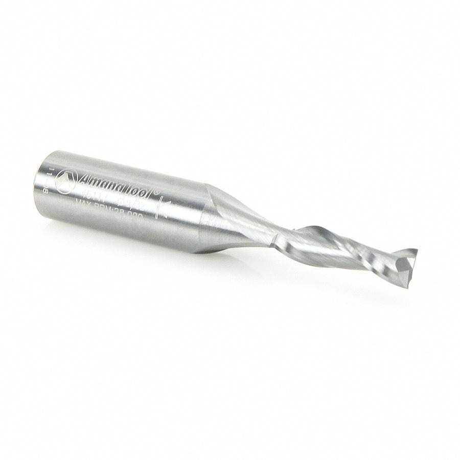 Solid Carbide Spiral Plunge 9/32 Dia x 1 inch x 1/2 Shank Up-Cut E821