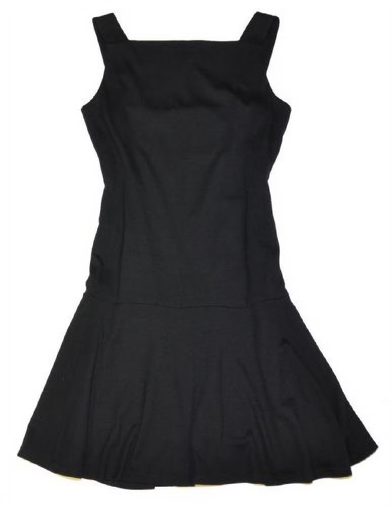 Black Sleeveless Wool Dress D9874