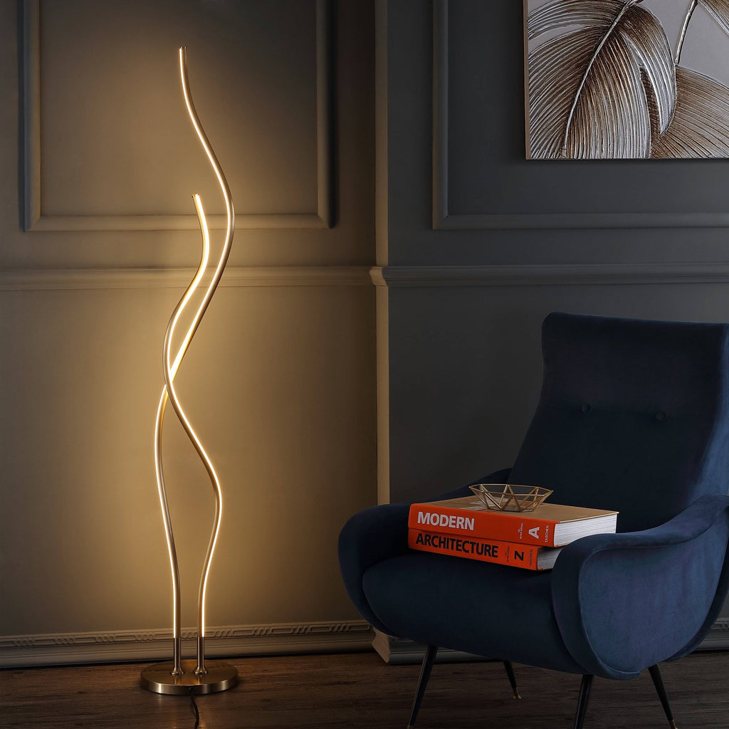 Gold LED Integrated Floor Lamp C436341