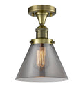 Large Cone 1 Light Semi-Flush Mount C91715