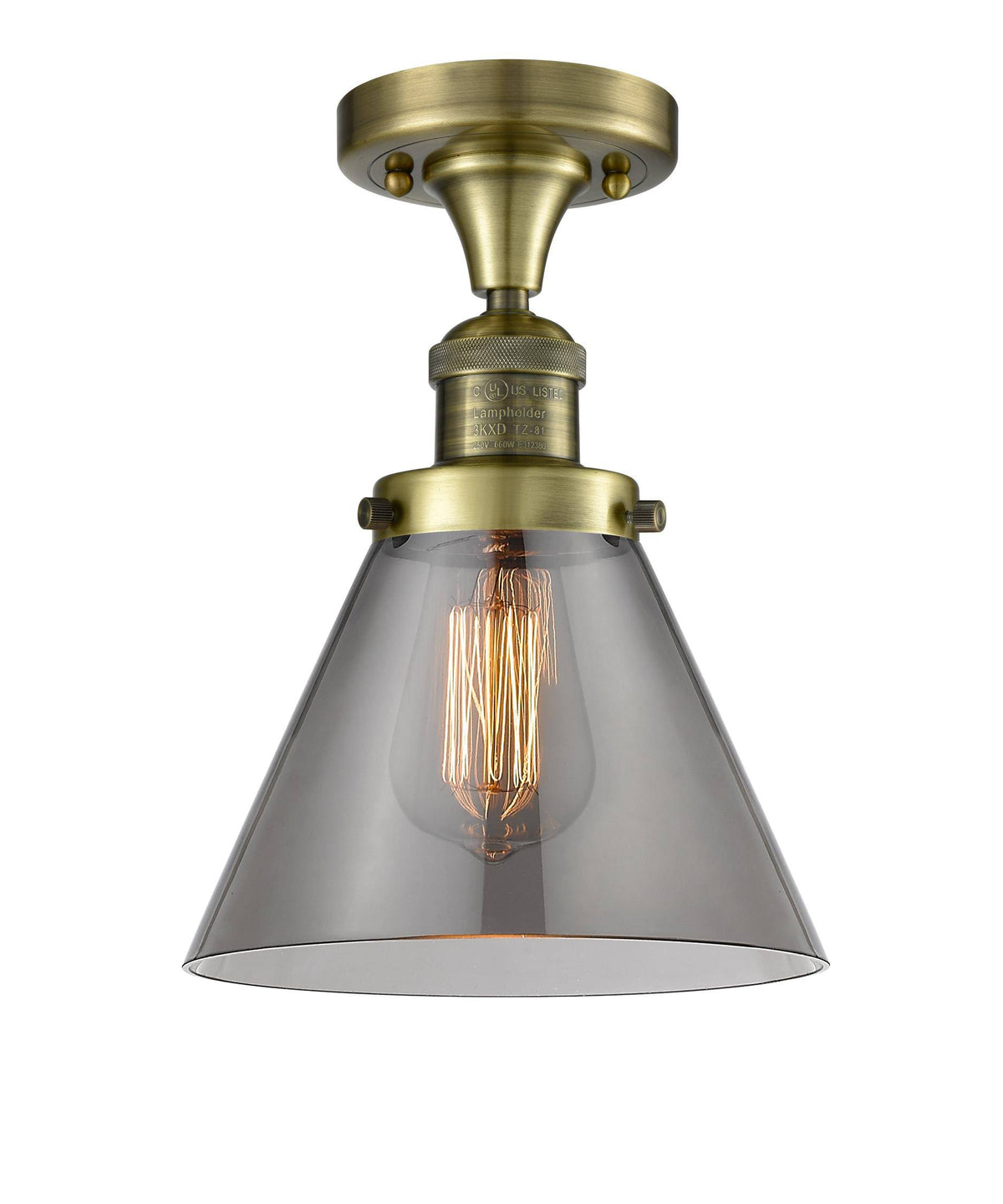 Large Cone 1 Light Semi-Flush Mount C91715