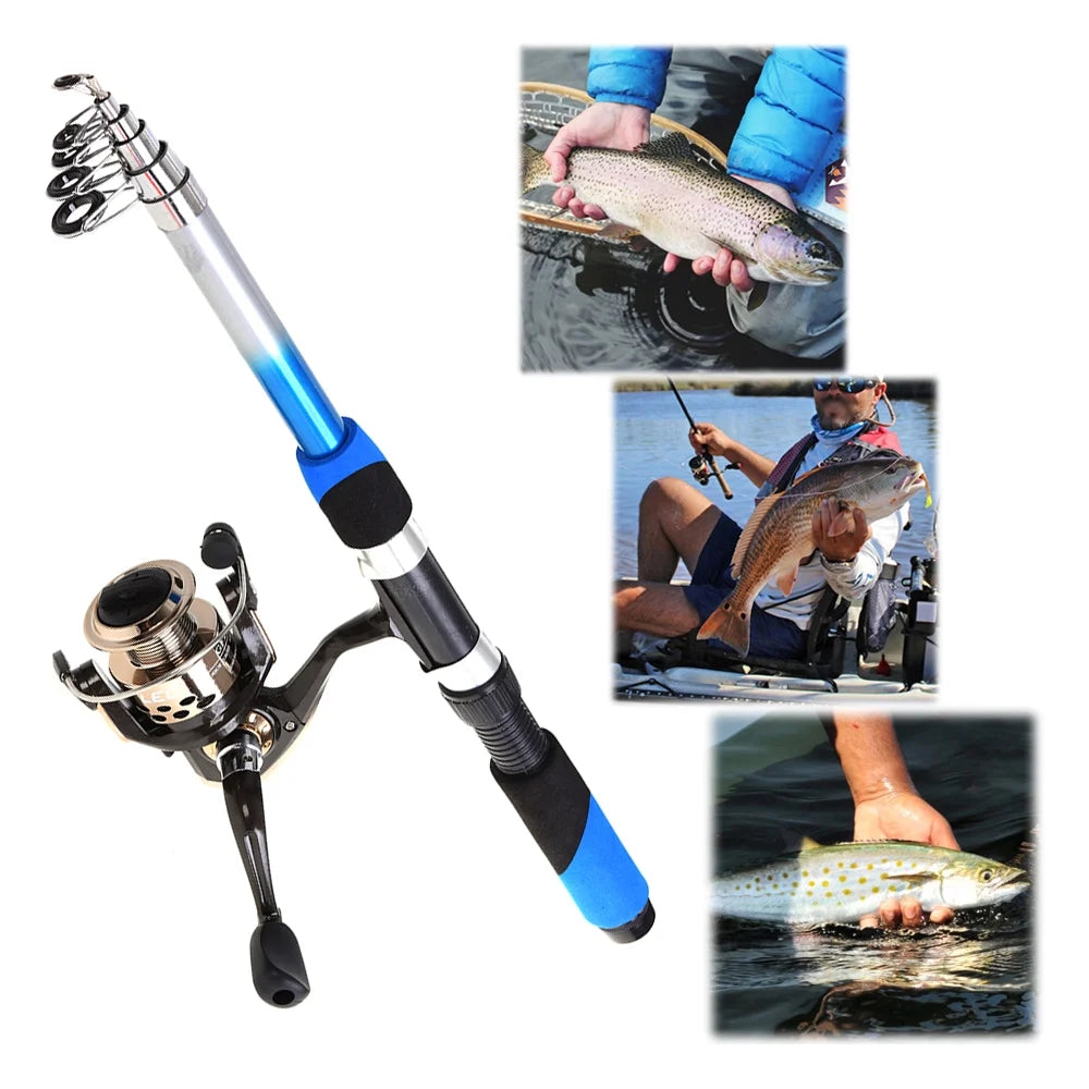 Fiberglass Telescopic Fishing Rod Set N184308