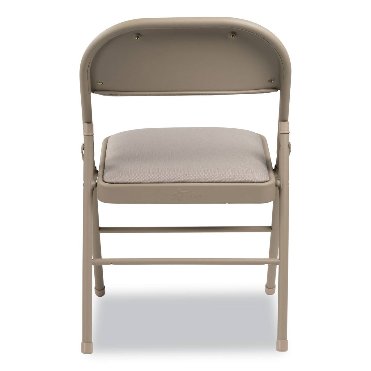 Steel Folding Chair with Fabric Back and Seat, Tan, 4/Carton E3152