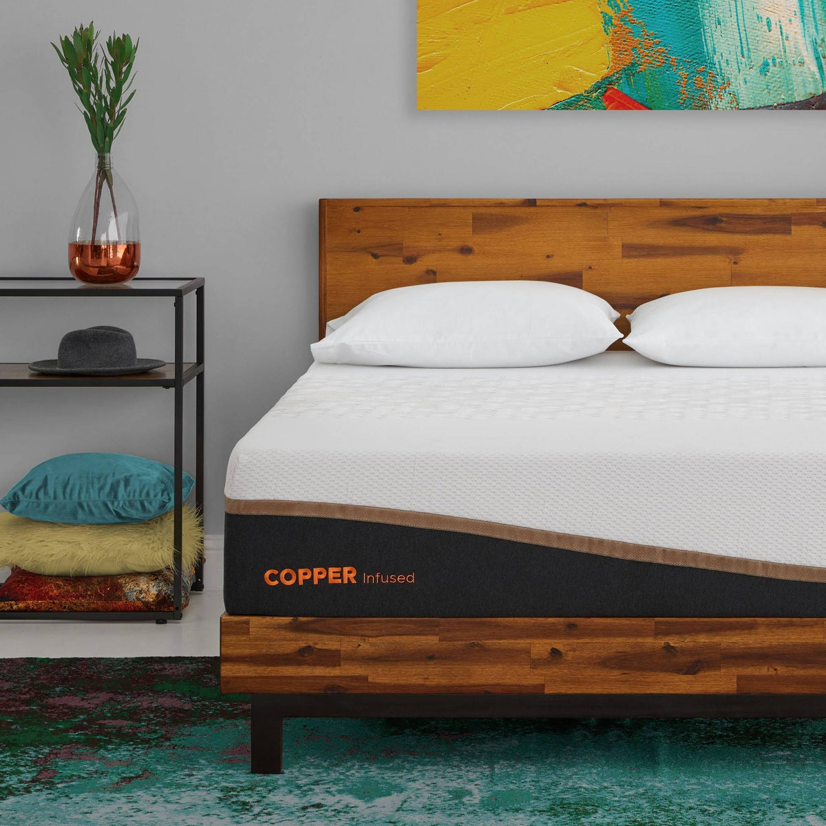 Twin XL Copper Infused Cooling Memory Foam Mattress N873283