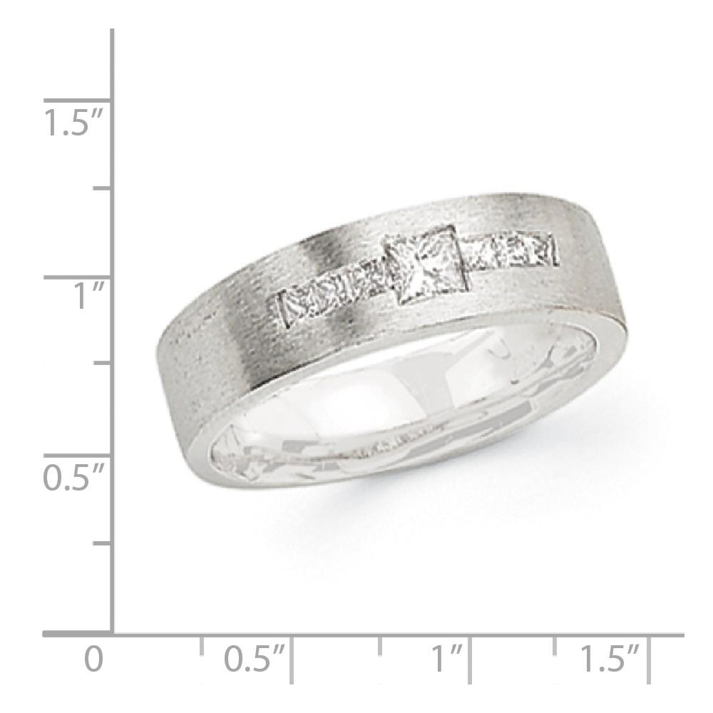 14k White Gold Diamond Men's Band G419236