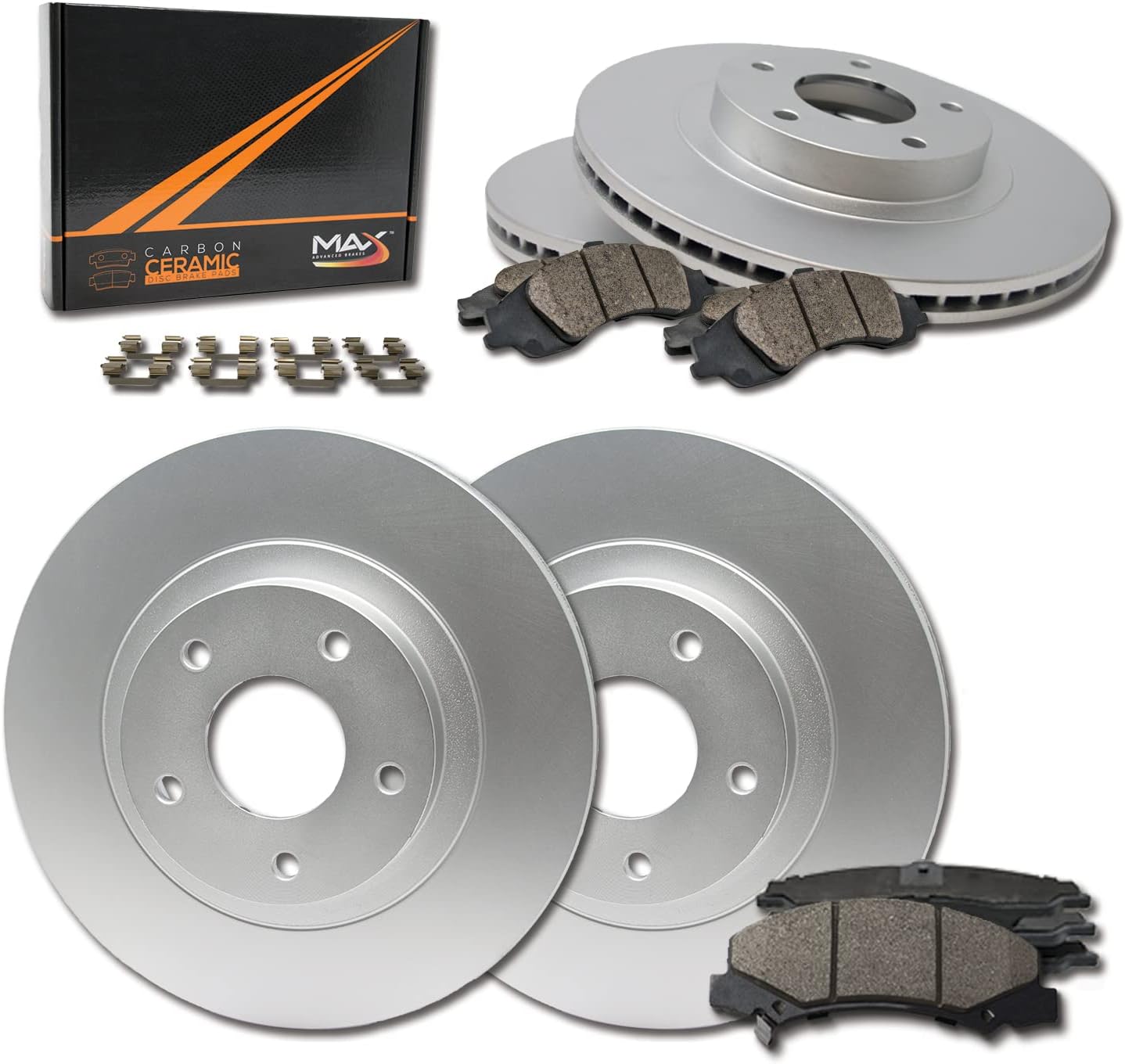 Max Brakes Geomet OE Rotors with Carbon Ceramic Pads U87601