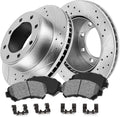 FRONT 330mm 8 Lug Rotors + Metallic Brake Pads + Hardware E4683