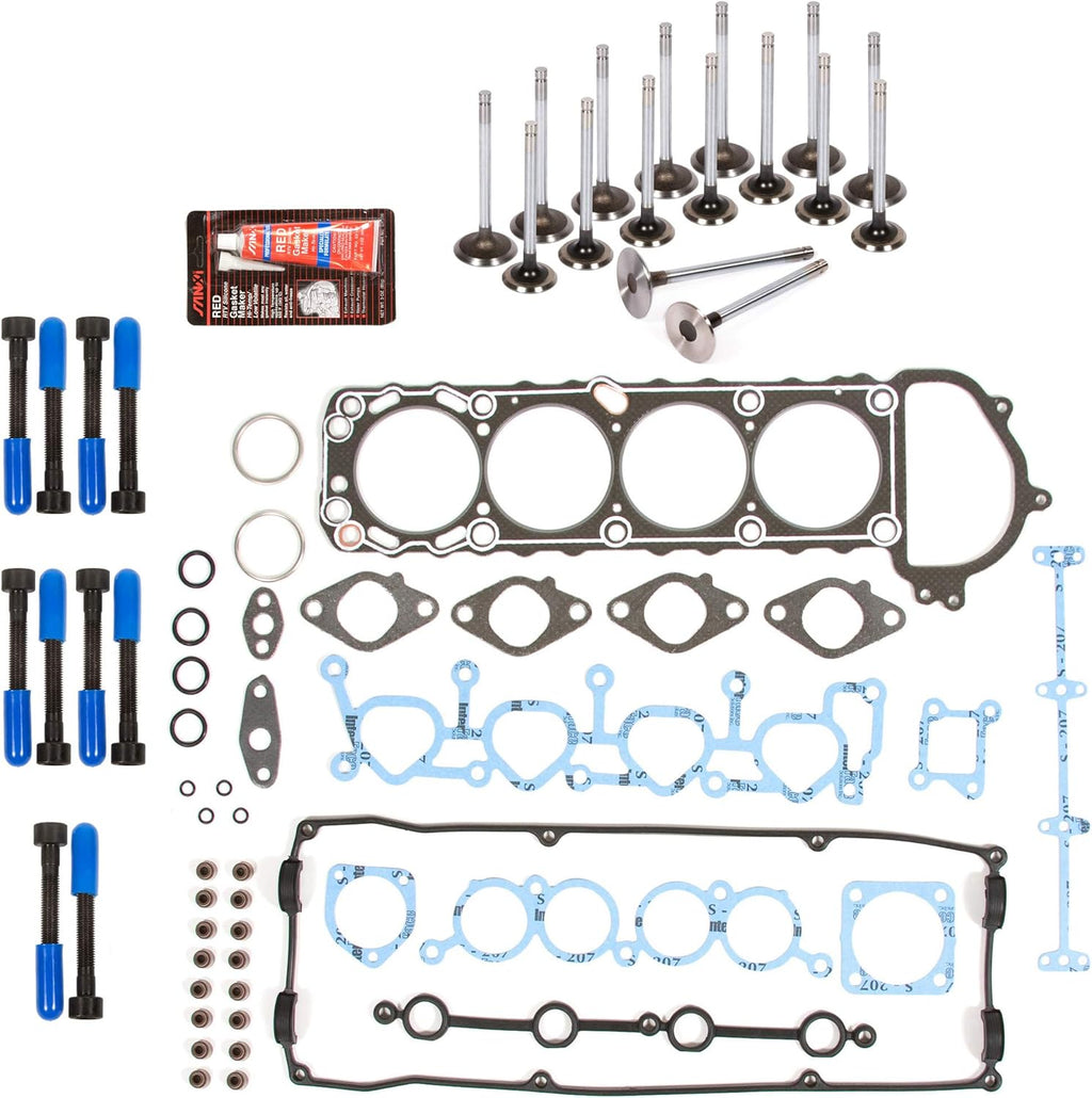 Head Gasket Set Intake Exhaust Valves for 2.4L DOHC KA24DE I7800