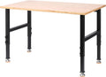 48 Heavy-Duty Adjustable Workbench Rubber Wood Shop Table X708297