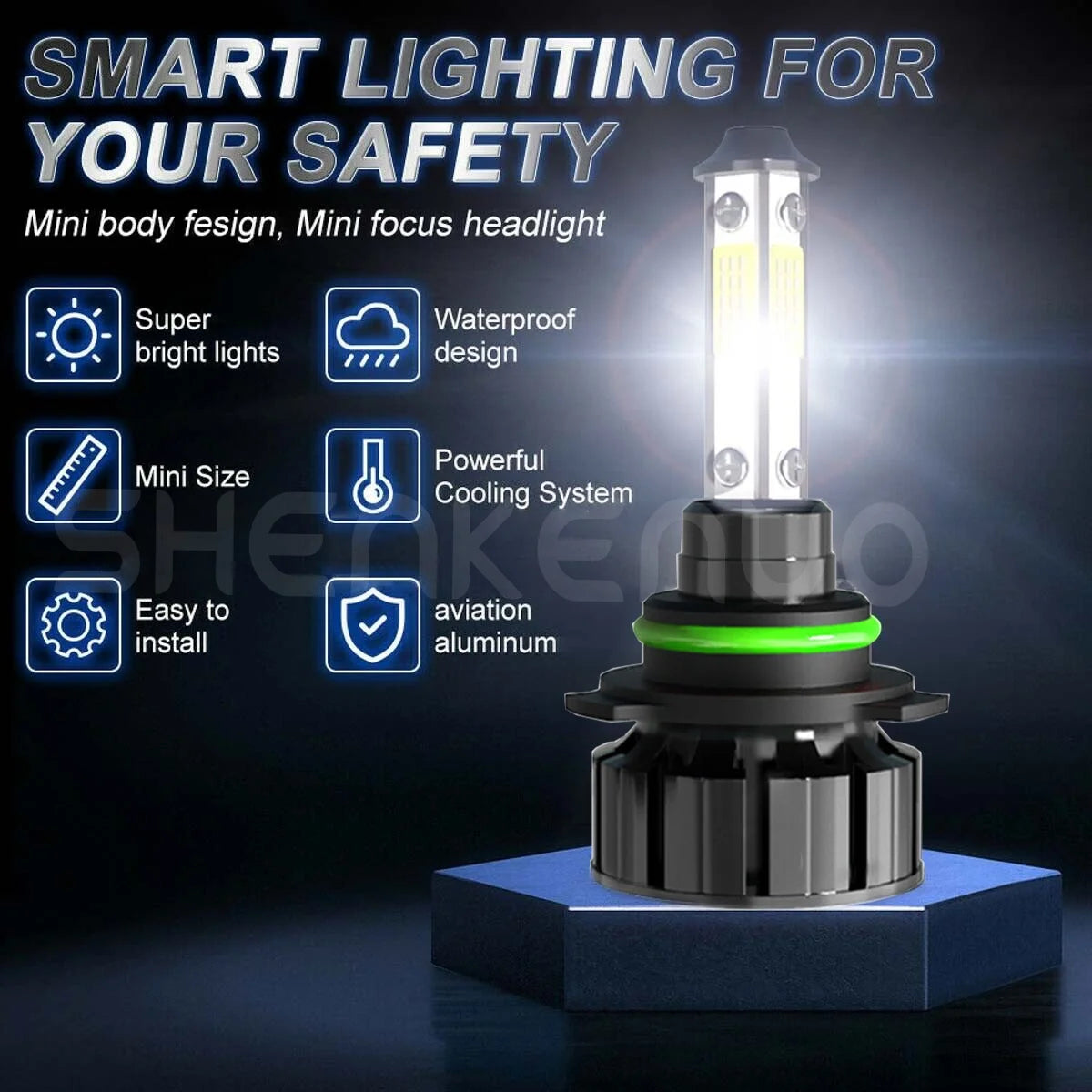 6000K LED Headlight Bulbs Combo 4X O690