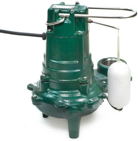 Cast Iron Sewage Pump, 230 V, 1/2 HP W977652