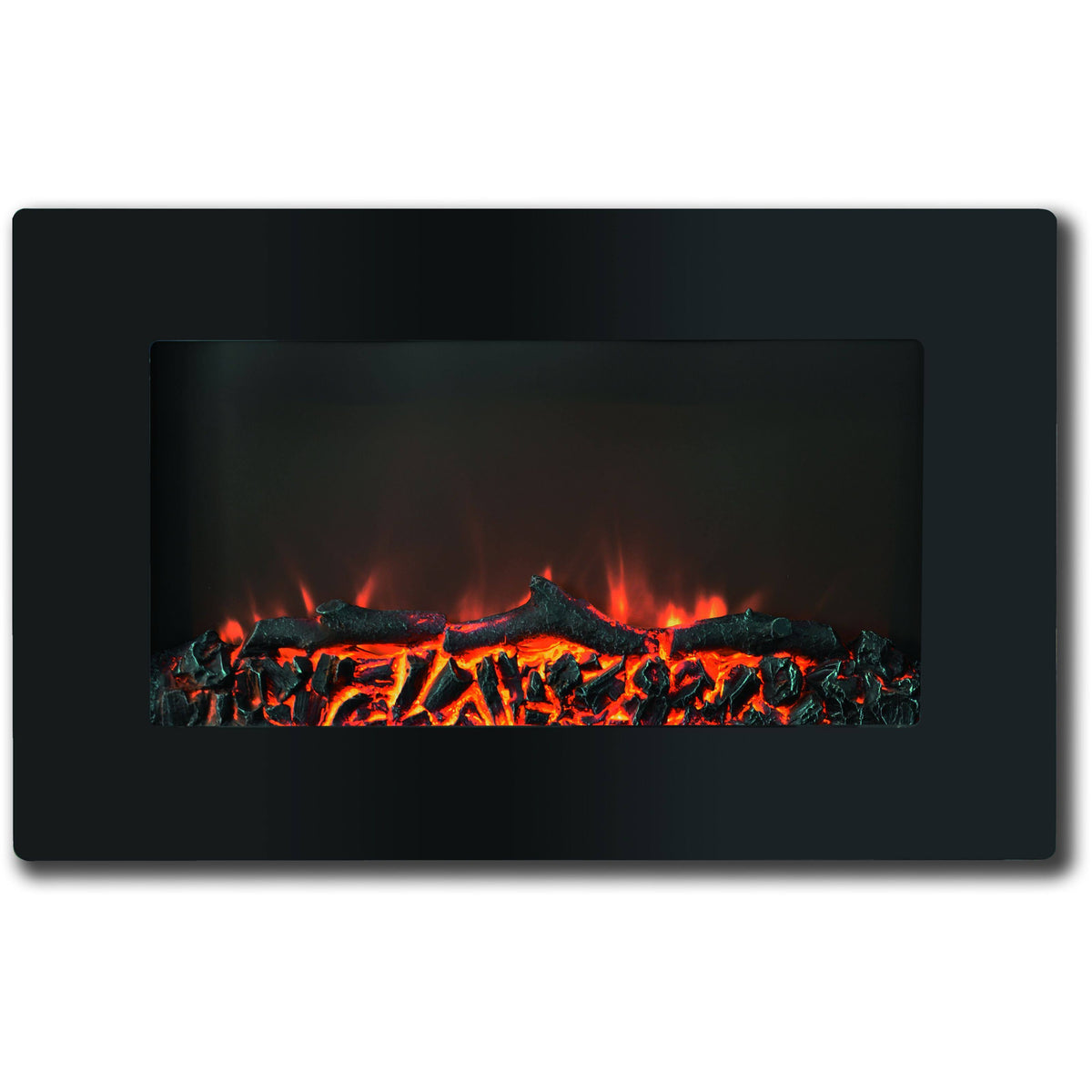 30x22 Wall Mount Electronic Fireplace with Logs M163