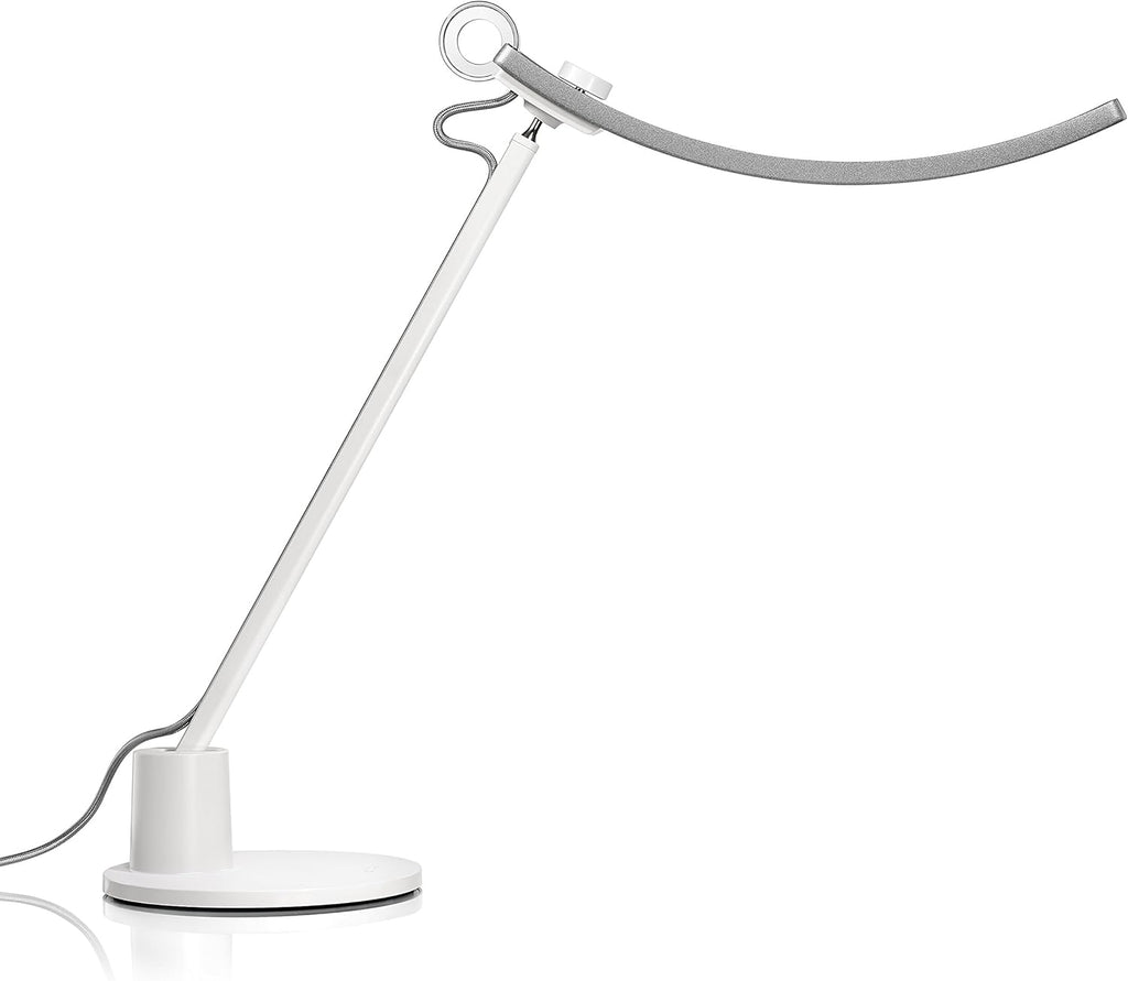 Silver LED Desk Lamp with Swing Arm J66443