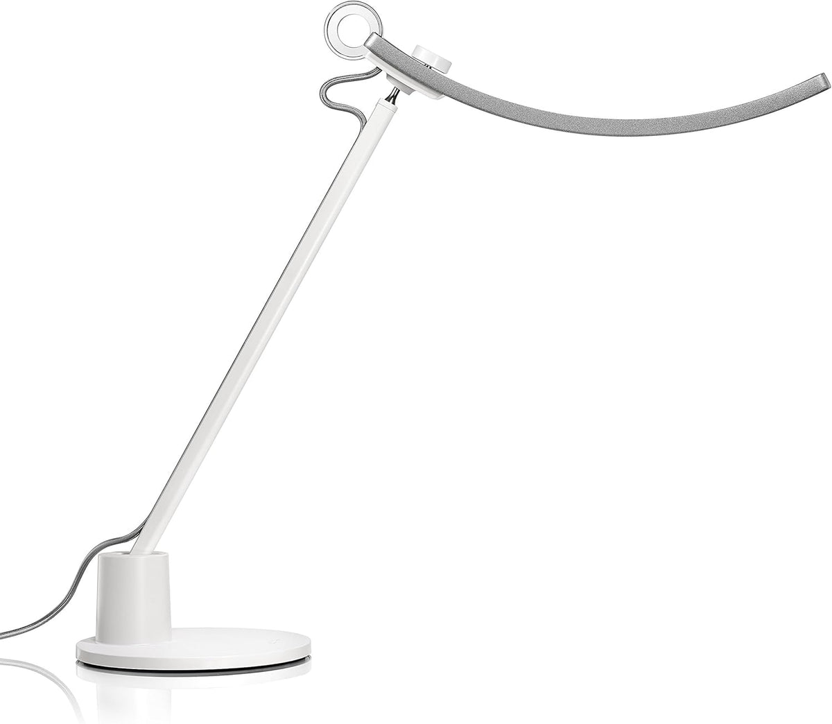 Silver LED Desk Lamp with Swing Arm J66443