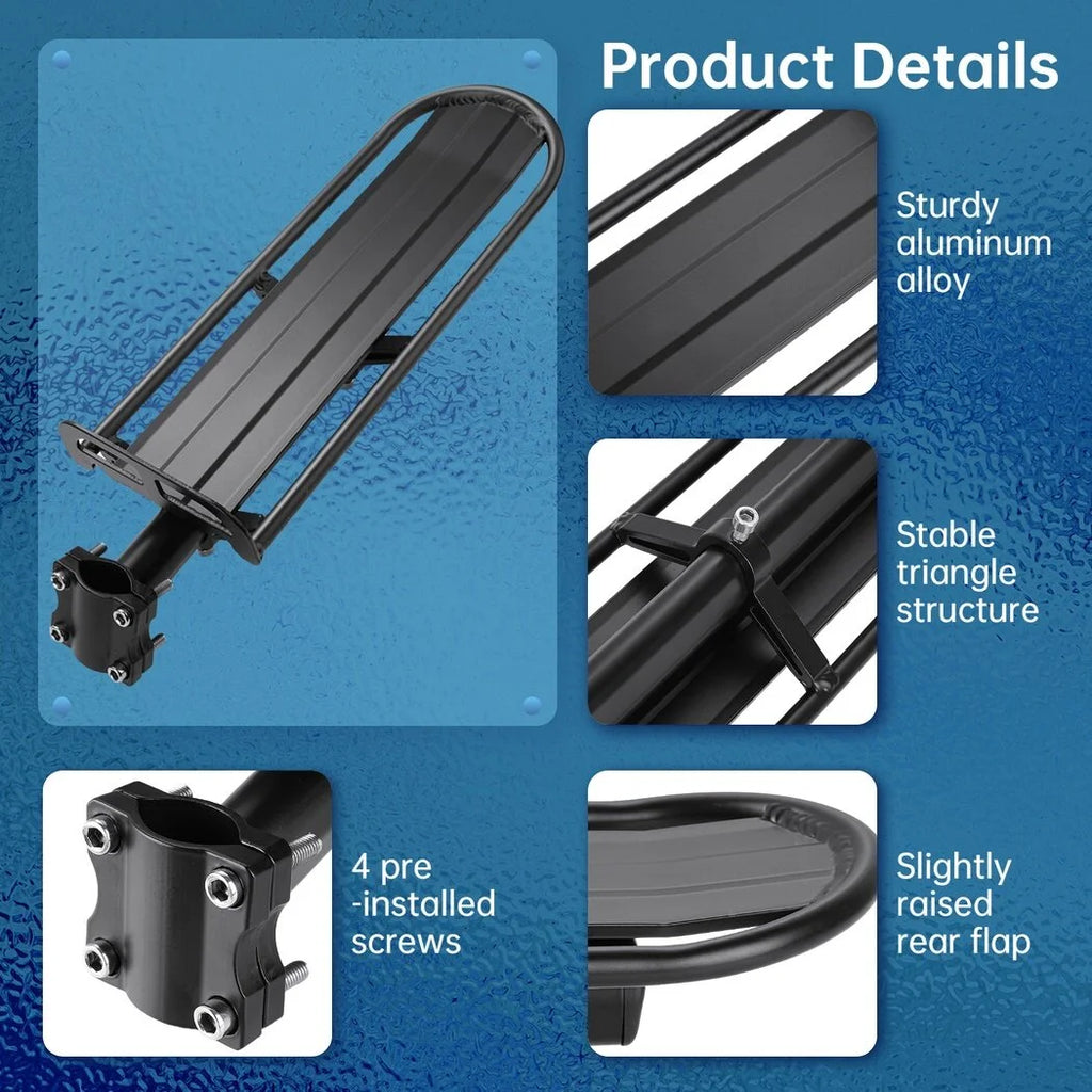 Aluminum Alloy Bicycle Pannier Rack with 10kg Load Capacity I3965