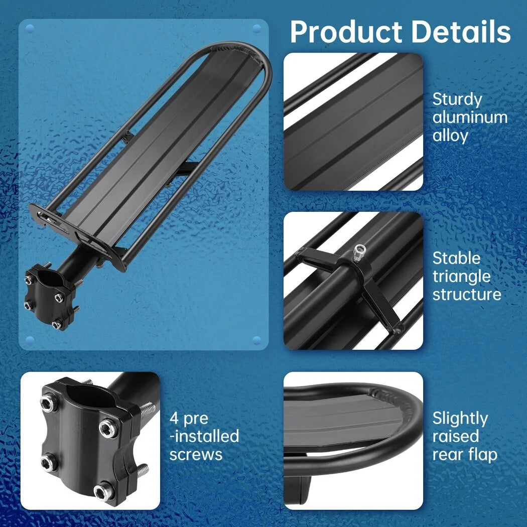 Aluminum Alloy Bicycle Pannier Rack with 10kg Load Capacity I3965