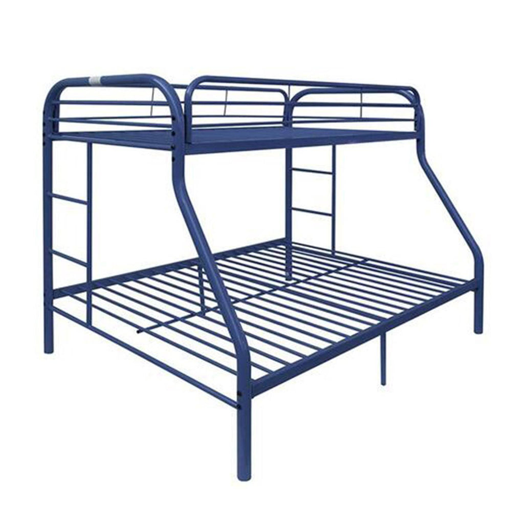 Twin Over Full White Metal Tube Bunk Bed K8349
