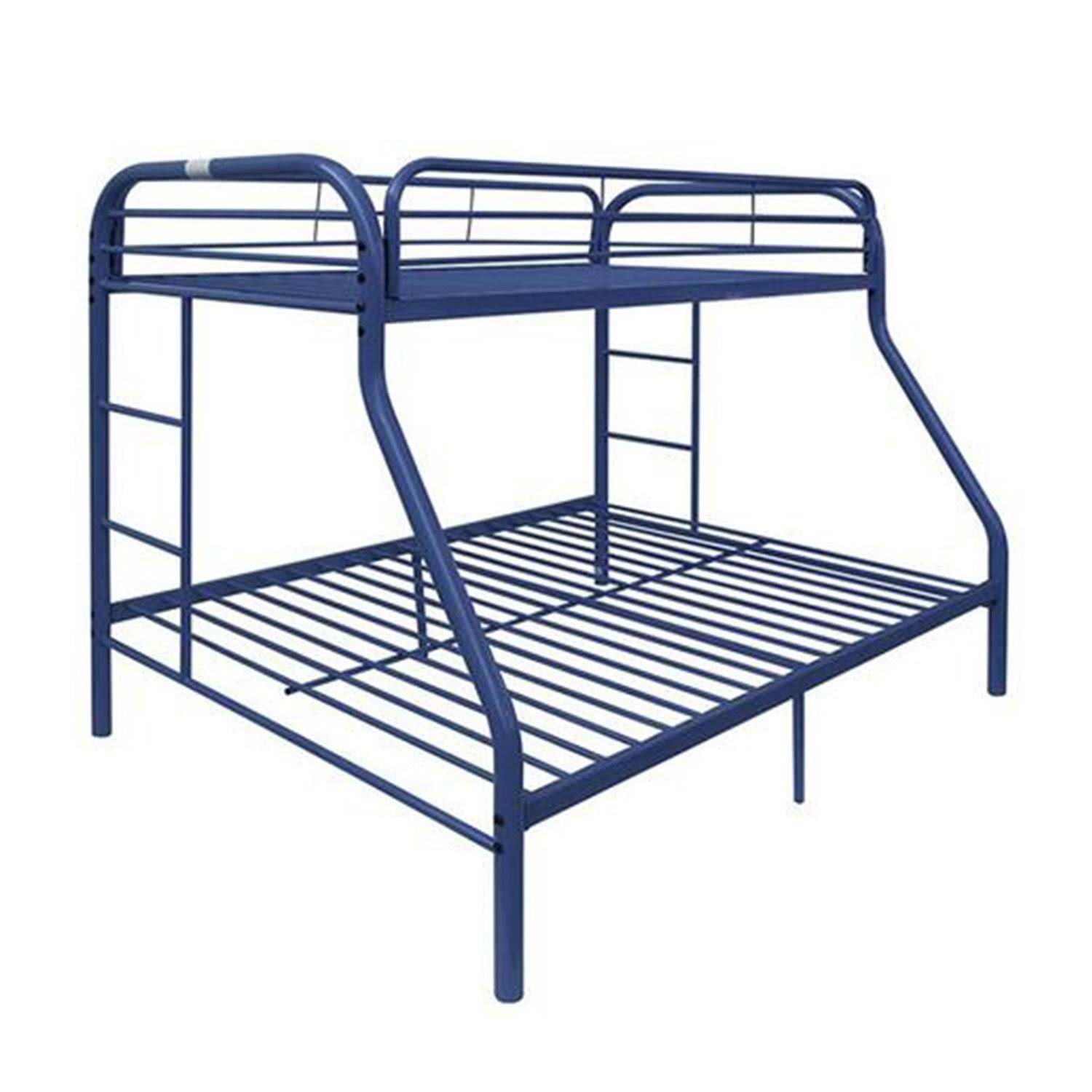Twin Over Full White Metal Tube Bunk Bed K8349