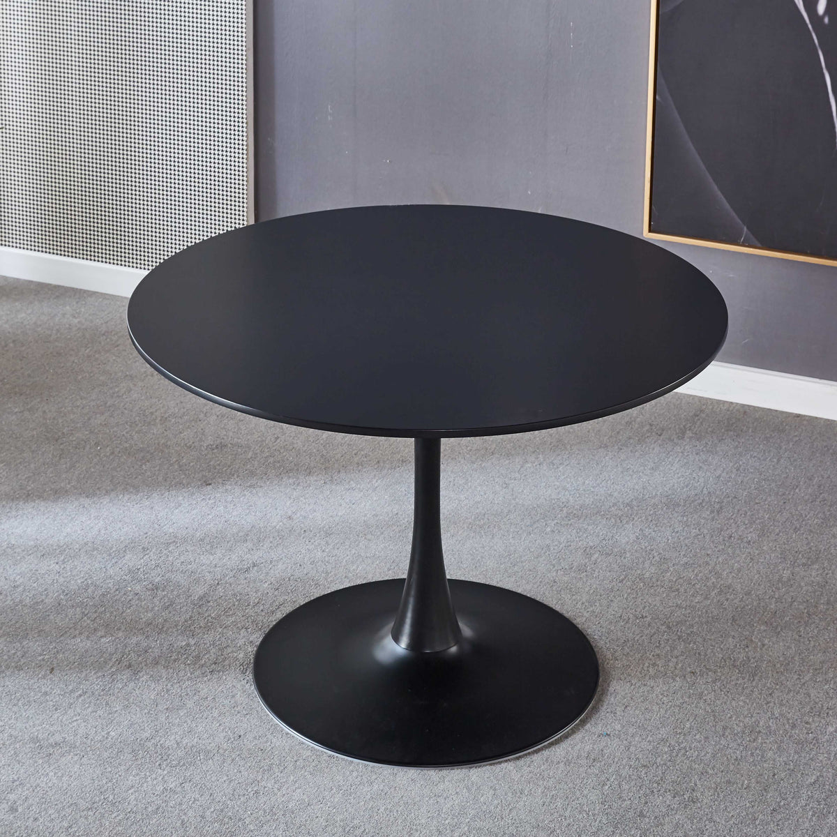 White Round Pedestal Dining Table E98080