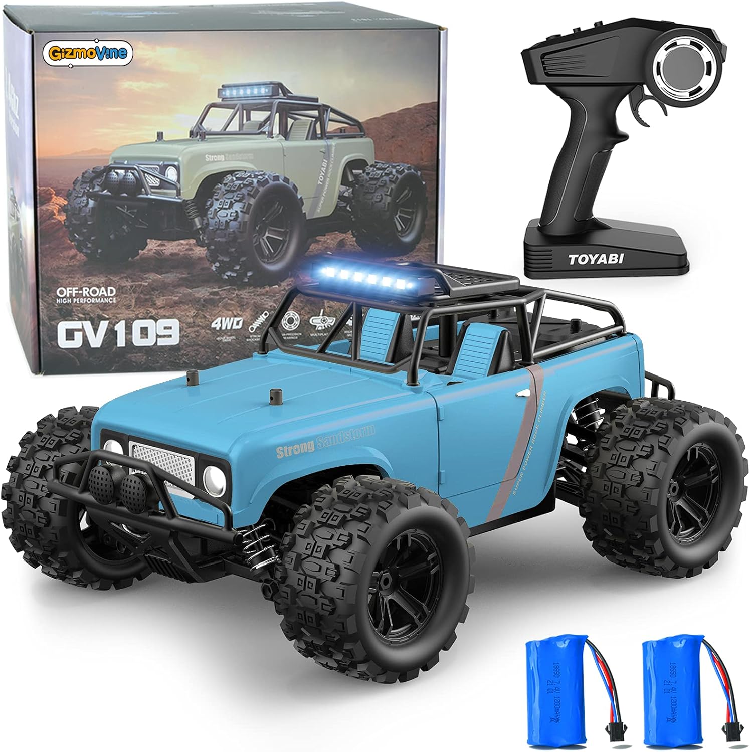 Blue 25 MPH 4WD Remote Control Car O72813