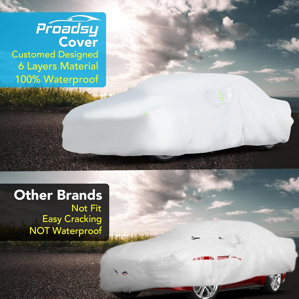 6 Layers Waterproof Full Exterior Car Cover with Zipper C62981