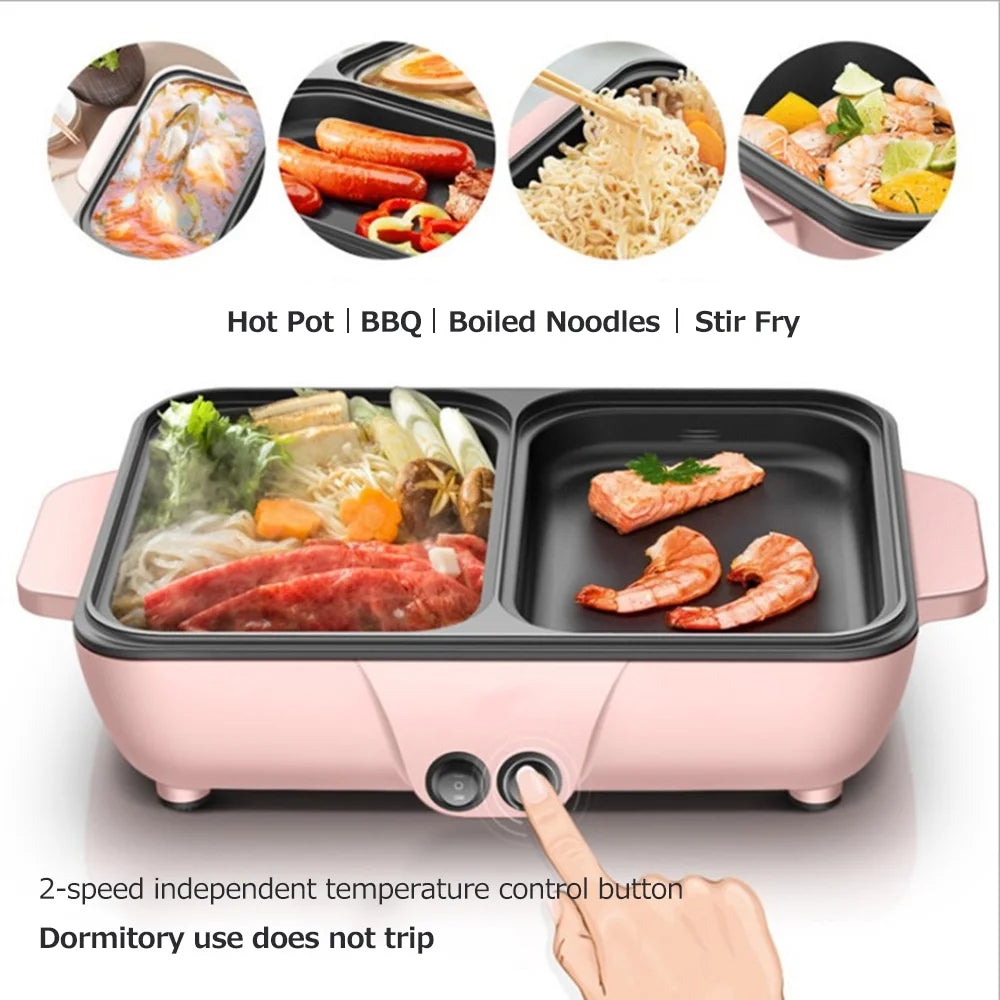 Electric Grill Pan 2L 1200W Barbecue One Pot Z8072