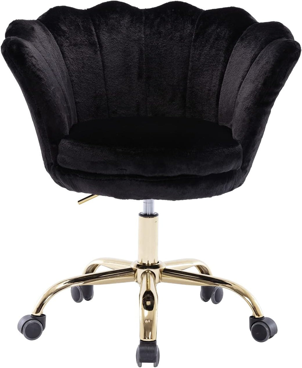 Pink Velvet Adjustable Desk Chair with Wheels Y59394