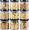 Glass Food Storage Jars 9 Pack of 16oz with Airtight Lids M6232