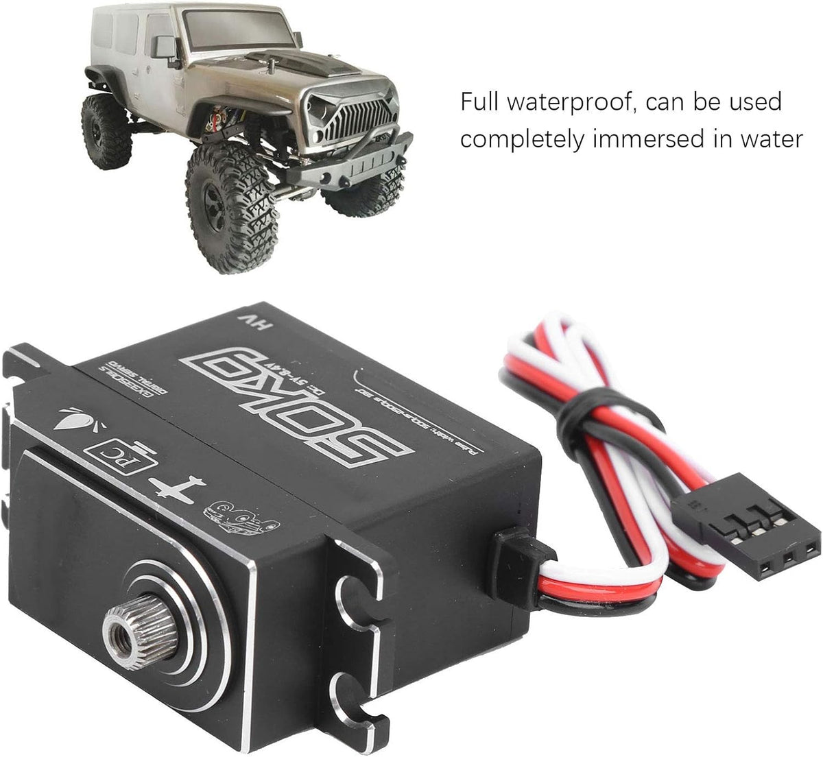 50KG Waterproof Stainless Steel Gear Digital Servo, Pack of 2 U810340