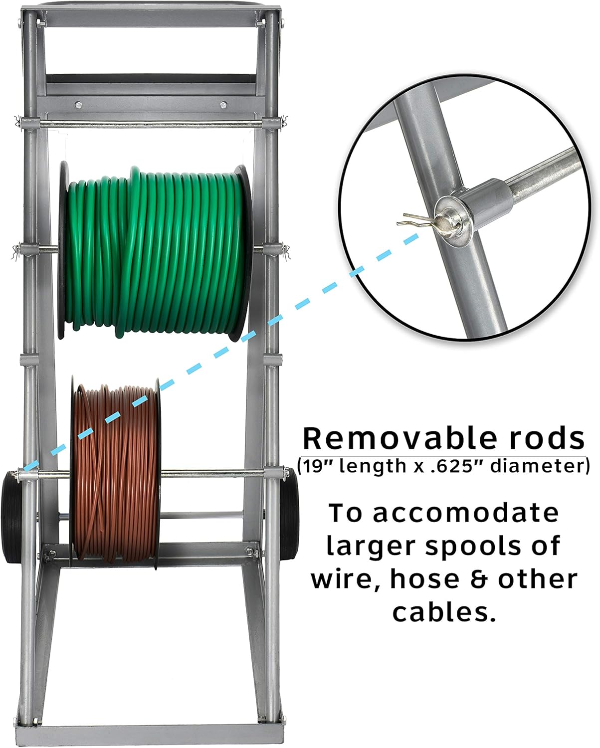Multi-Spool Cable Caddy Wire Rack Dispenser K353