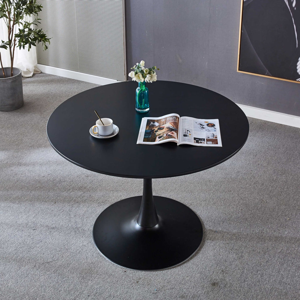 White Round Pedestal Dining Table E98080