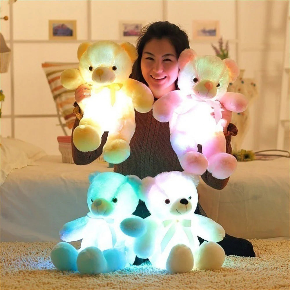 White Teddy Bear Plush Light Up Toy Z8506