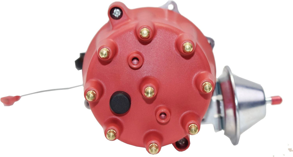 Red 8.0mm Spark Plug Wires & 45K Volt Coil Distributor M2943