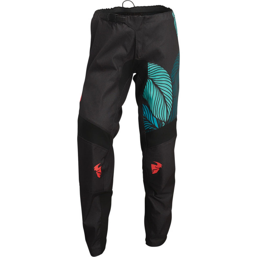 Black/Teal 3/4 MX Offroad Pants H5452