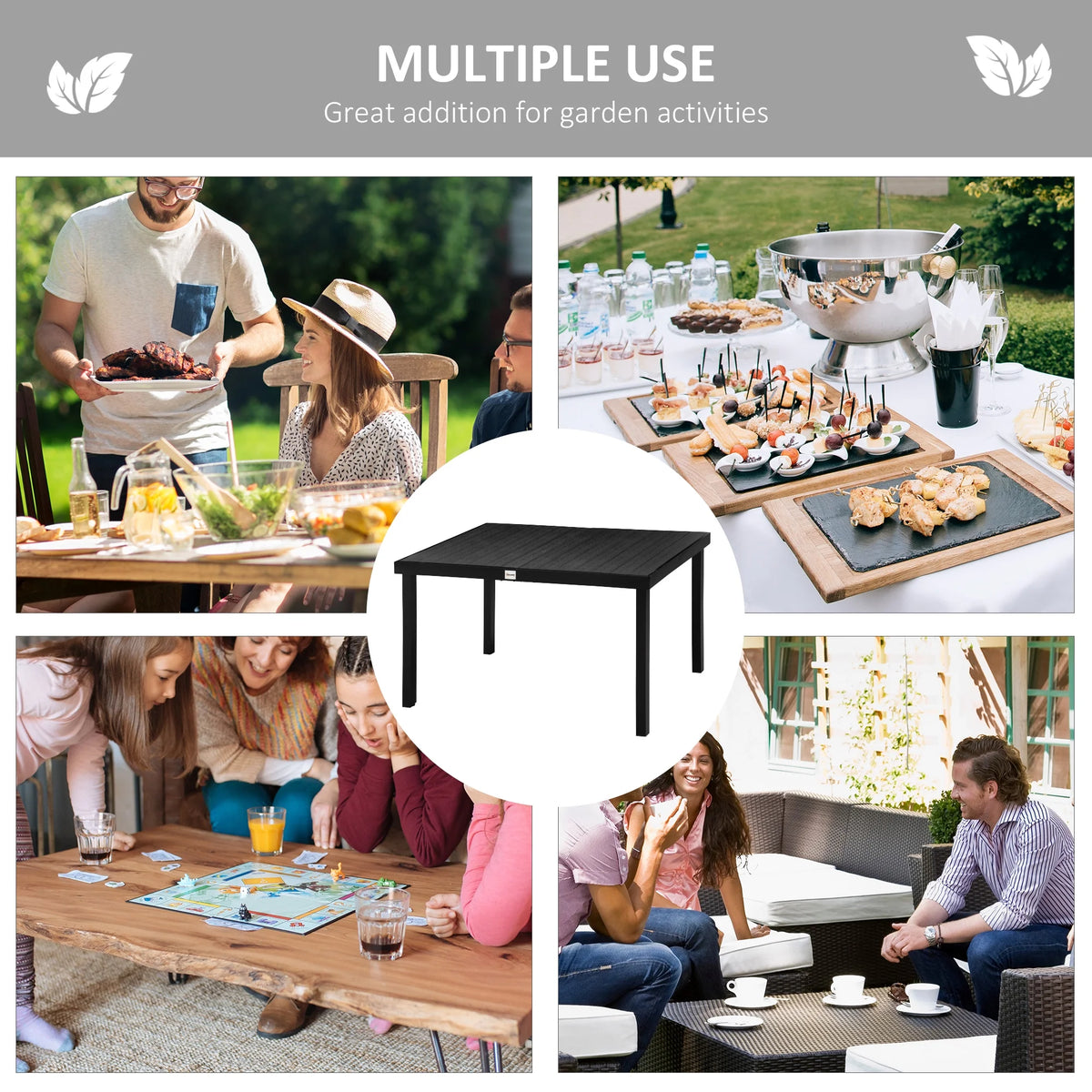 Rectangular Aluminum Outdoor Dining Table V55963