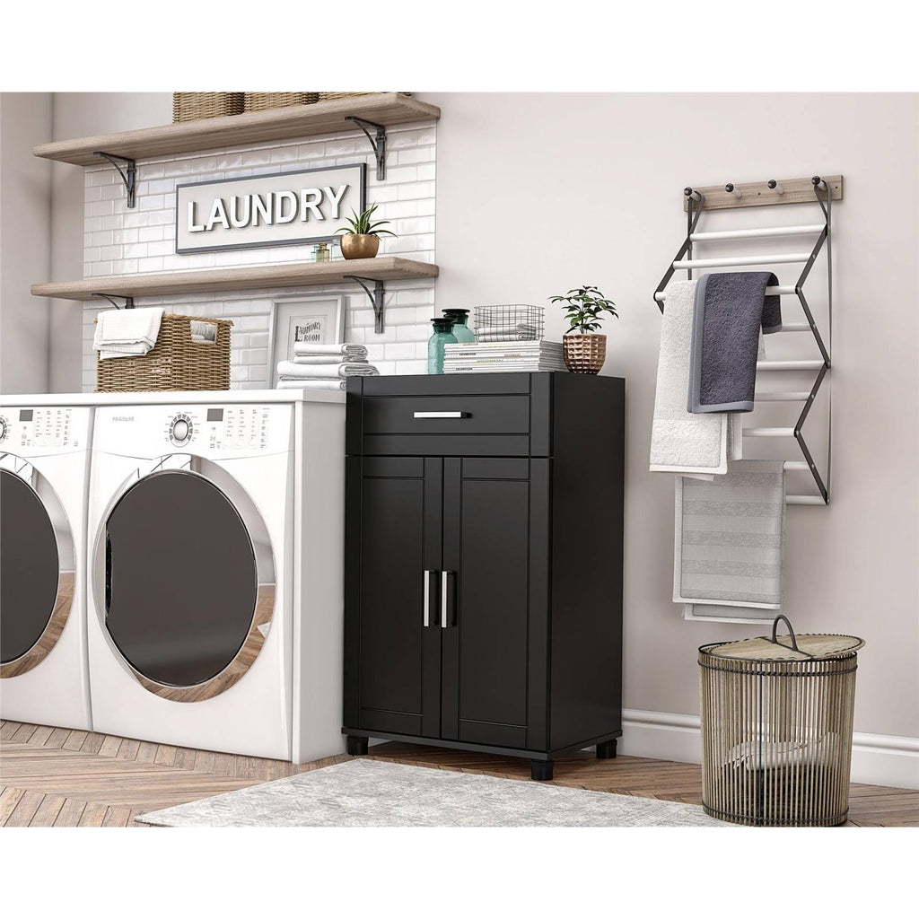 24 inch 1 Drawer 2 Door White Base Storage Cabinet F679