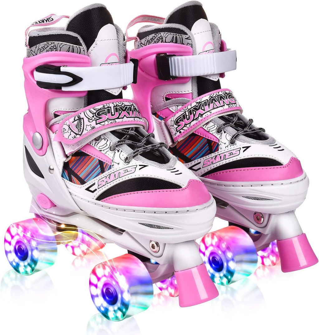 Camo Adjustable Roller Skates with Light up Wheels J105024