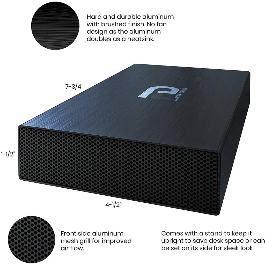 10TB 7200RPM USB3.0/eSATA Aluminum External Hard Drive H639