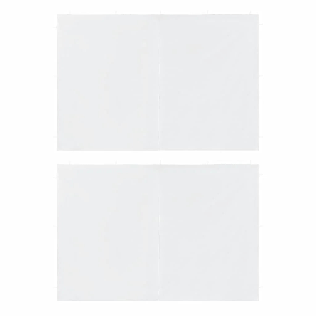 Party Tent Sidewall 2 pcs with Zipper PE White T1390
