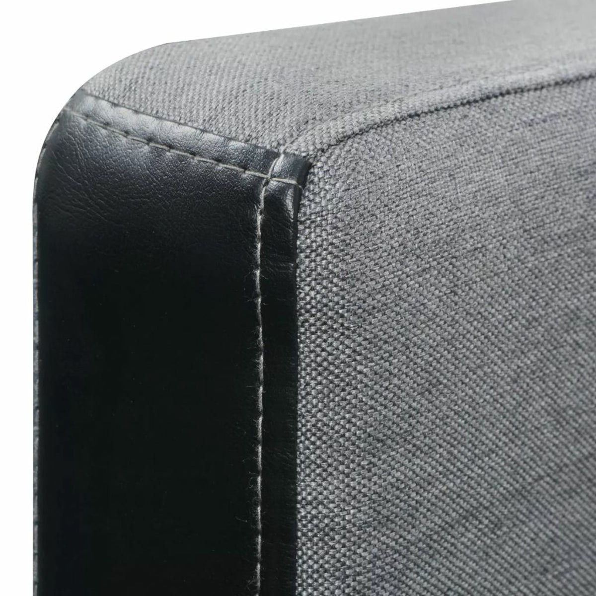 L-shaped Sofa Bed Fabric Black and Gray I30387