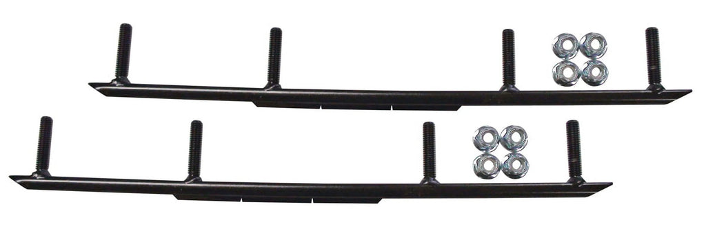 White MTX Snowmobile Skis with 4" Round Bars Complete Kit O7089